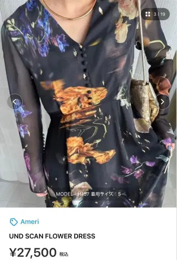 AmeriVINTAGE UND SCAN FLOWER DRESS