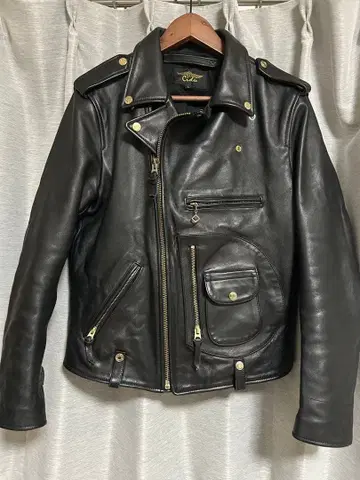 D 포켓 부착 더블 라이더 자켓 L 사이즈