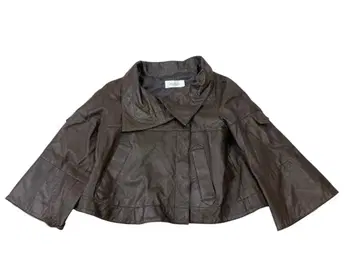 e475 NUEVIScostume 양가죽 가죽 자켓 브라운