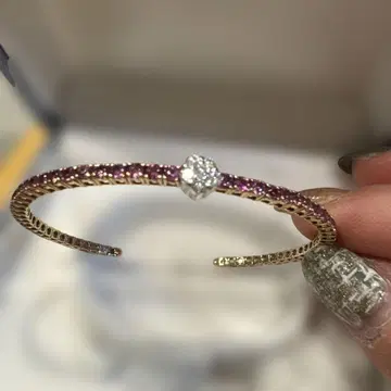 핑크 골드 오픈 뱅글