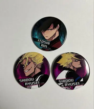 블루 록 가챠 캔뱃지 이토시 린 시도 류세이 2종류 3점 세트