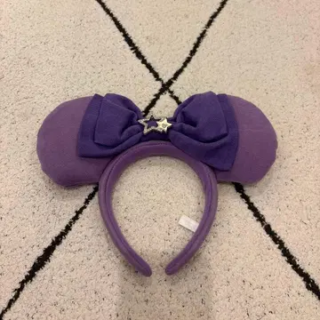 새상품급 미니 마우스풍 보라색 머리띠