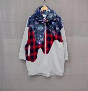 *스칼라 143704: 우주 패턴 2WAY 후드 & 넥워머 BIG 후드티