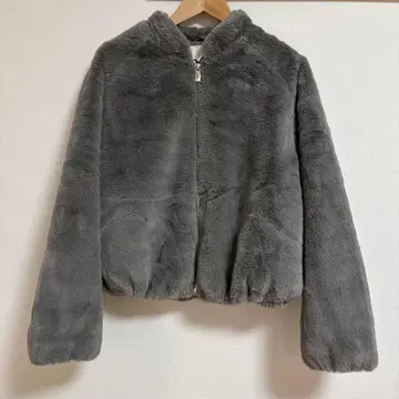 [ 미사용 새상품 ] H&M 퍼 블루종 그레이 XS 사이즈