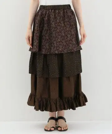 프레임워크 FRAMeWORK 큐프라 자카드 캉캉 스커트