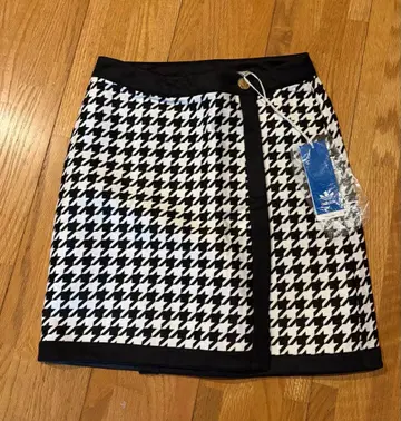 adidas 하운드 투스 패턴 스커트