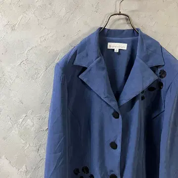 dressbarn 테일러드 자켓 바이컬러 자수 꽃무늬 12 LO22