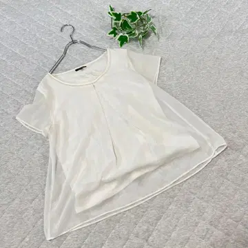 인디비 [ M ] 반팔 블라우스 오피스 포멀 깔끔한 캐주얼