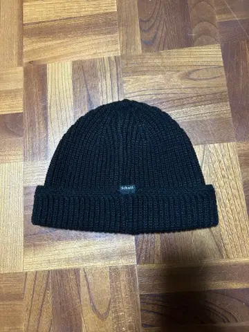 Schott 블랙 니트 모자