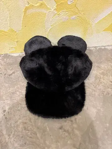 미키 귀 달린 복슬복슬 캡