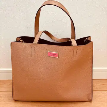 케이트 스페이드 핑크 베이지 토트백