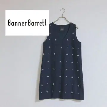 배너 바렛 비쥬 원피스 네이비 관:327