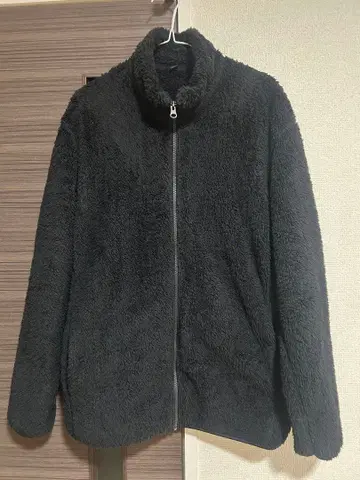 플리스 자켓 블랙 집업