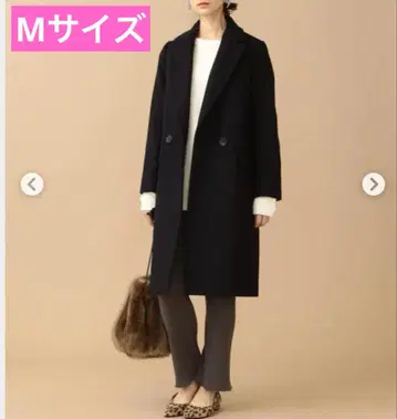 유나이티드 애로우즈 울 코트 네이비 만테코