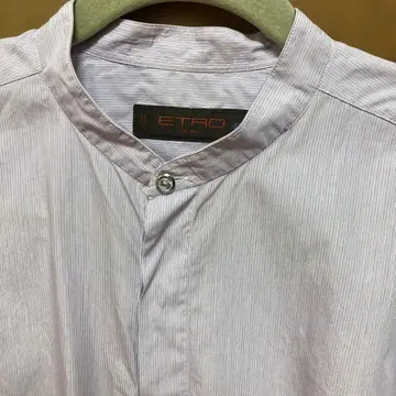ETRO 밴드 카라 셔츠 옅은 보라색