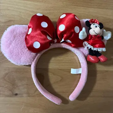 미니 마우스 머리띠 빨간색 리본