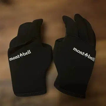 mont-bell 낚시 그로브 블랙 손가락 절단