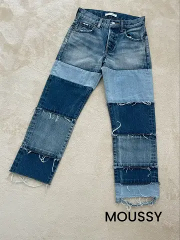 MOUSSY 마우지 패치워크 데님 팬츠 데님