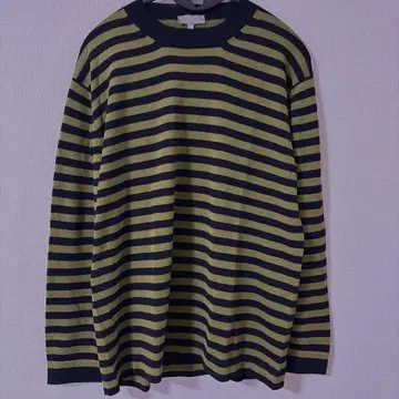 [새상품급] MARGARET HOWELL 올리브 보더 니트