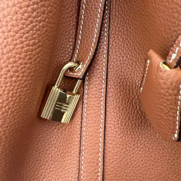 VERILADY 천연 가죽 핸드백 카퍼 브라운