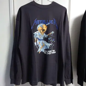 미사용 새상품 Metallica 롱 슬리브 T셔츠 3L 메탈리카 블랙