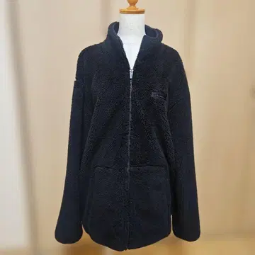 Champion 블랙 플리스 자켓 XL