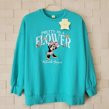 새상품 레어 디즈니 미니 마우스 트레이닝복 맨투맨 민트 그린