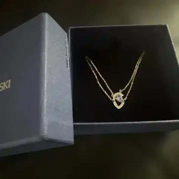 Swarovski 더블 체인 목걸이