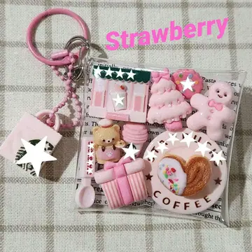 가챠 채워넣은 파우치 크리스마스 스트로베리 컬러~