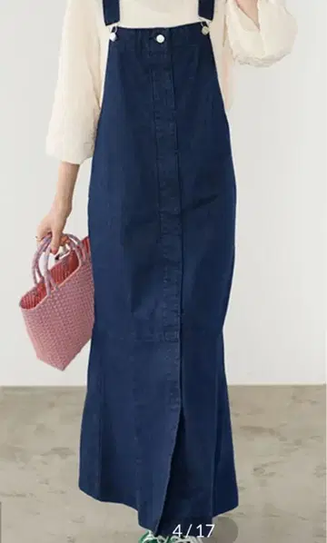 다크 블루 데님 살로펫 슬릿 포함 지라 새상품