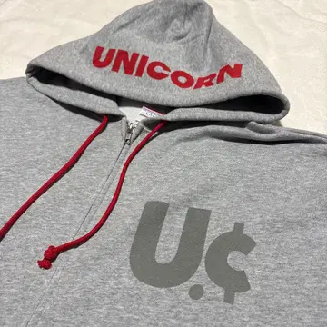 UNICORN / 유니콘 오쿠다 타미오 후드티 그레이
