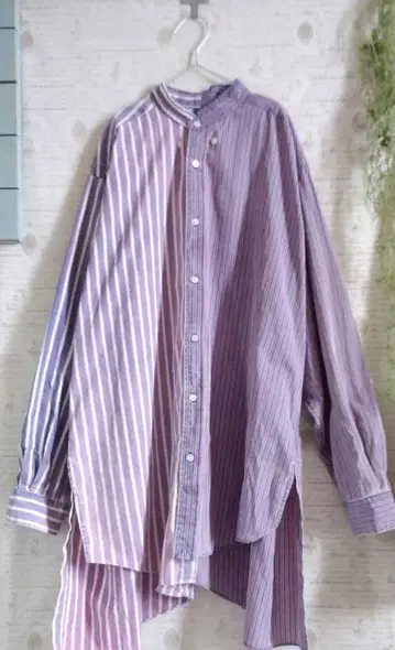 에신타 etsinta 리메이크 스트라이프 오버 셔츠