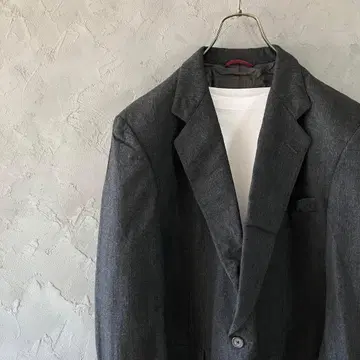 테일러드 자켓 멜란지 심플 다크 컬러 더블 포켓 LO13