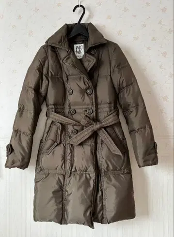 다운 트렌치코트 벨트 포함 카키 MK MICHEL KLEIN