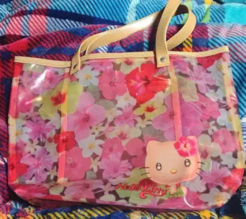 헬로키티 하이비스커스 일광화상 키티 비닐 백