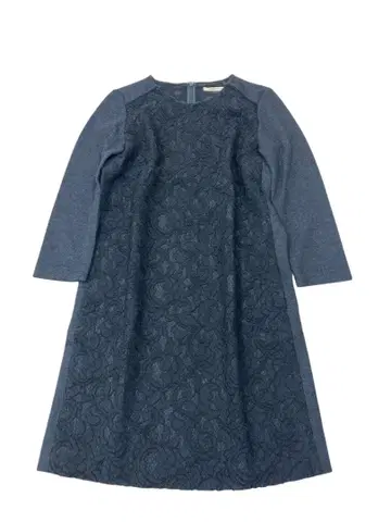 e477 BALSEY 다크 그레이 레이스 A라인 원피스