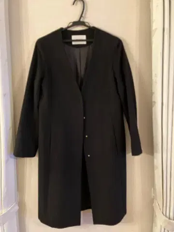 블랙 롱 코트 사이즈 38/M