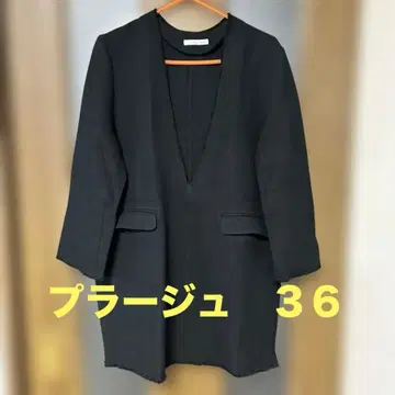 플라주 V넥 튜닉 미니 원피스