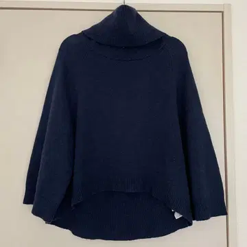 Theory luxe 캐시미어 100% 터틀넥 스웨터 네이비