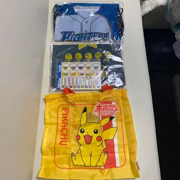 피카츄 에코백 개구리 중사 케로로 복조리 파이터즈 냅색 세트