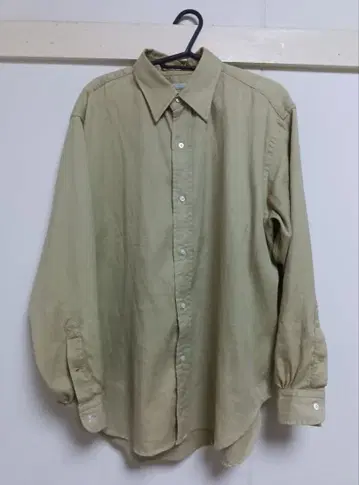 A.PRESSE 코튼 긴팔 셔츠 베이지