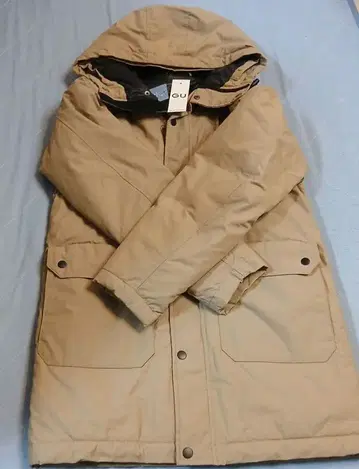 택 포함 GU 남성용 충전솜 코트