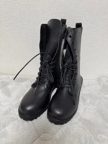 블랙 지퍼 부츠 23.5