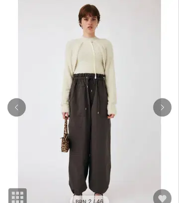 moussy 더블 웨이스트 유틸리티 팬츠 브라운 2