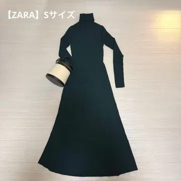 [ 새상품급 ] ZARA 리브 니트 원피스 S 사이즈 모스그린