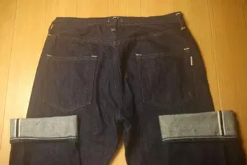 CANTON OVERALLS 캐 셀비지 귀 다크 네이비 데님 청바지