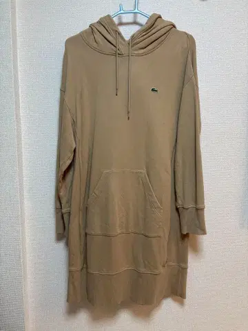 라코스테 원피스 후드 부착 베이지 Lacoste
