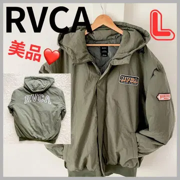 새상품급 RVCA 빅 로고 올리브색 다운 자켓 L
