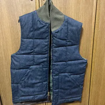 SUGAR CANE XL 데님풍 퀼팅 베스트