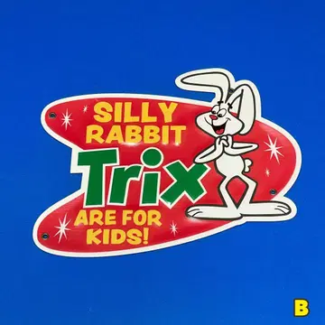 메탈 플레이트 Silly Rabbit 아메리칸 잡화 인테리어 No.B